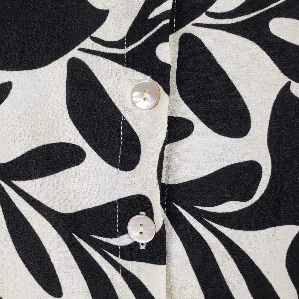 Fred David 3x Asymmetrical Button Up White Black … - image 4